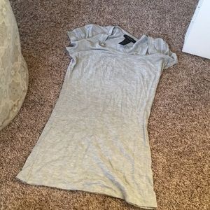 Simple grey scoop neck top